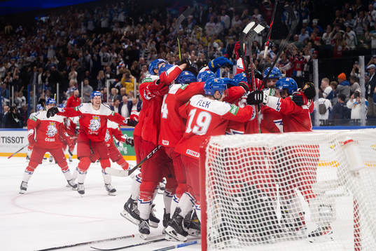 Players of Czech Republic celebrate
