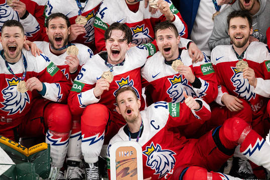 Players of Czech Republic celebrate