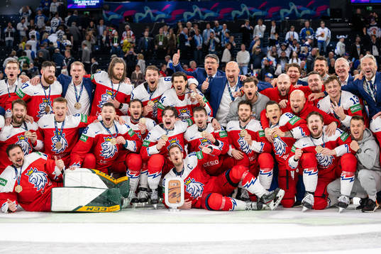 Players of Czech Republic celebrate
