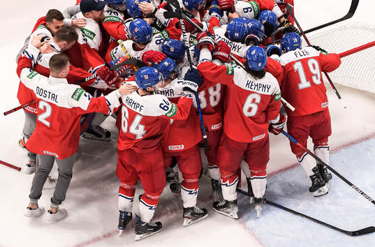 Players of Czech Republic celebrate