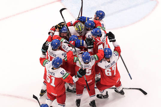 Players of Czech Republic celebrate