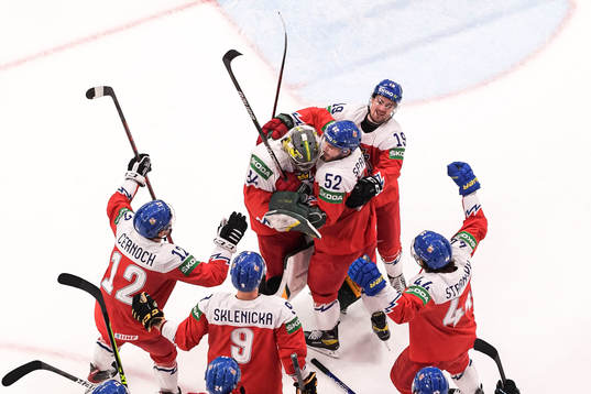 Players of Czech Republic celebrate
