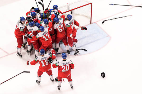 Players of Czech Republic celebrate