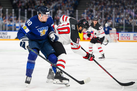 Saku Mäenalanen of Finland and Nicolas Roy of Canada