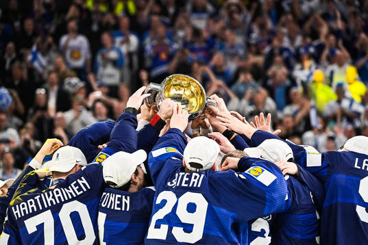 Players of Finland celebrates