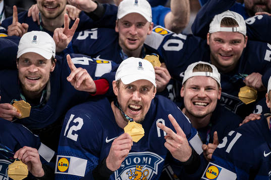 Marko Antilla of Finland celebrate