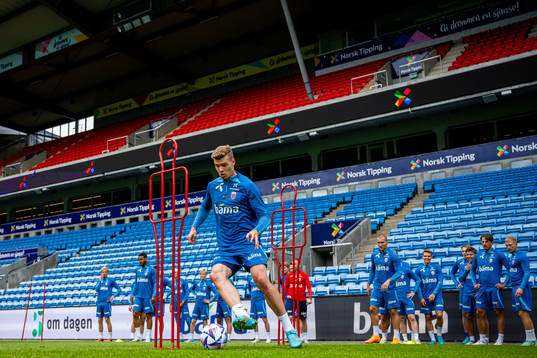 Alexander Sørloth of the Norwegian national football team