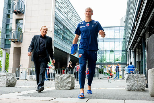 Geir Ellefsen, head of security, and Erling Braut Haaland