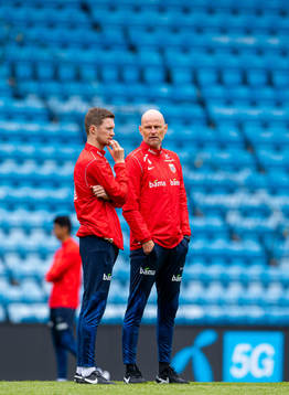 Pål Fjelde and Ståle Solbakken, head coach of the