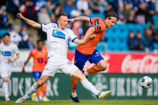 Søren Reese of Haugesund and Sigurd Hauso Haugen of