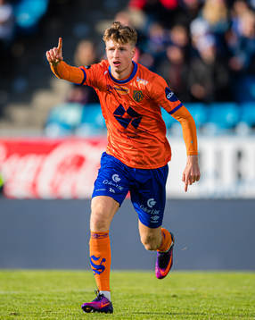 Oscar Solnørdal of Aalesund celebrates