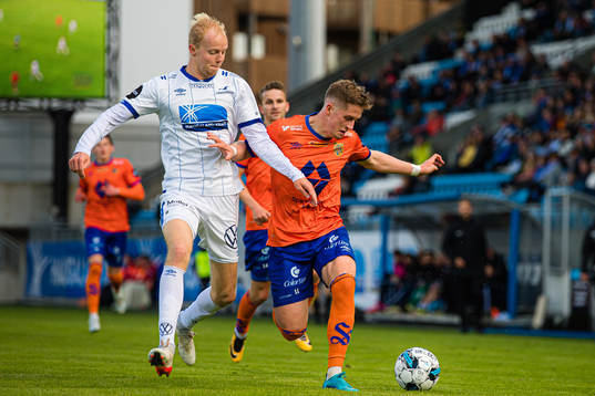 Peter Nysted Therkildsen of Haugesund and Simen Bolkan