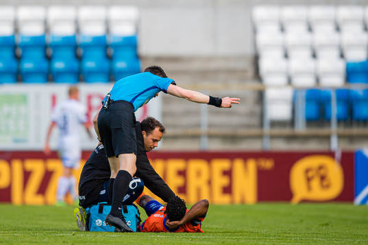Erikson Spinola Lima of Aalesund with an injury