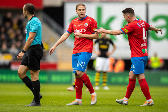 Helsingborgs Charlie Weberg och Viljormur Davidsen