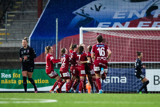 Piteås spelare jublar