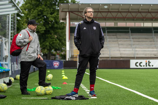 Piteås tränare Stellan Carlsson och assisterande tränare
