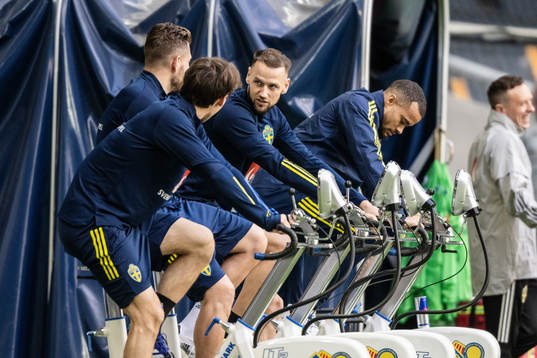 Alexander Milosevic and Robin Quaison of the Swedish