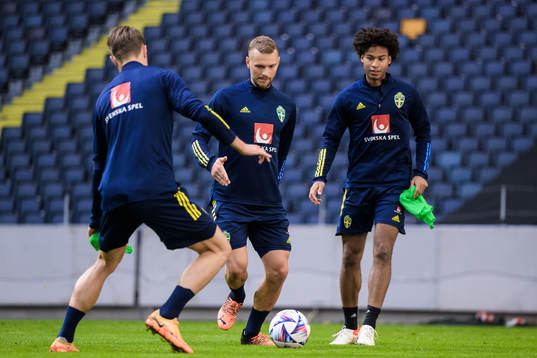 Jesper Karlström and Jens Cajuste of the Swedish national
