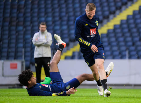Jens Cajuste and Joakim Nilsson of the Swedish national
