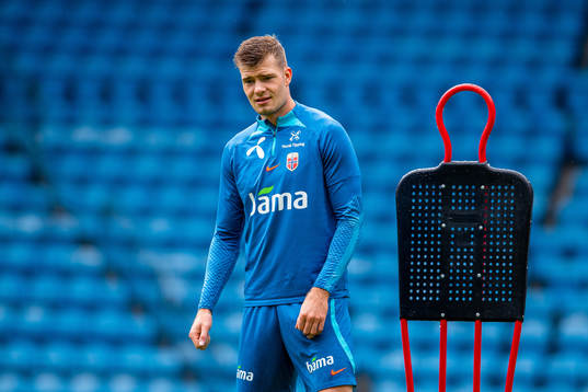 Alexander Sørloth of the Norwegian national football team