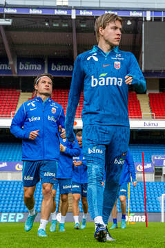 Patrick Berg and Jens Petter Hauge of the Norwegian