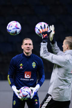Goalkeeper Robin Olsen of the Swedish national football team