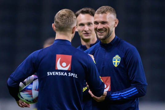 Jesper Karlström of the Swedish national football team