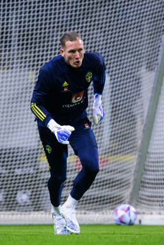 Goalkeeper Robin Olsen of the Swedish national football team