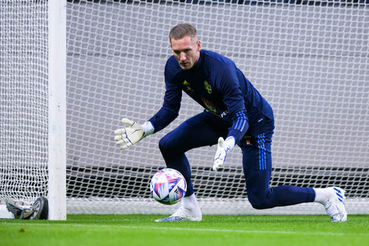 Goalkeeper Robin Olsen of the Swedish national football team