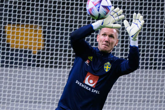 Goalkeeper Robin Olsen of the Swedish national football team