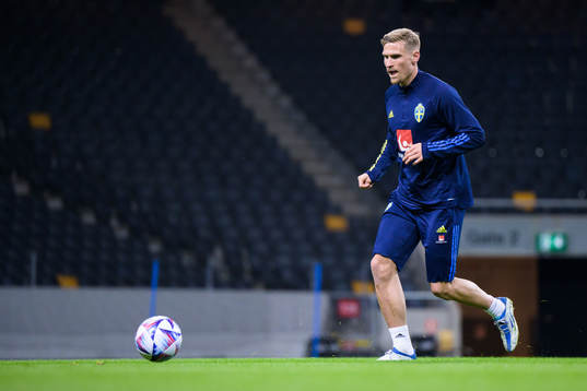 Carl Starfelt of the Swedish national football team