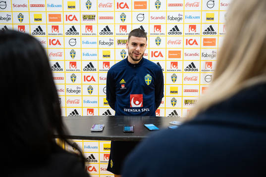 Edvin Kurtulus of the Swedish national football team