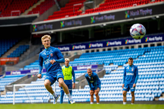 Birger Meling of the Norwegian national football team