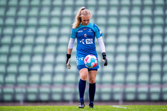Goalkeeper Sunniva Skoglund of the Norwegian women's