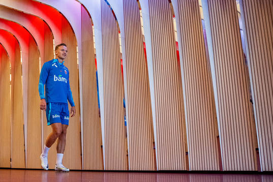 Marius Lode of the Norwegian national football team