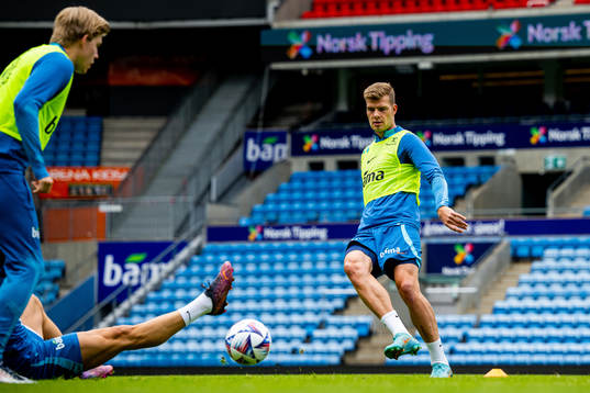 Alexander Sørloth of the Norwegian national football team