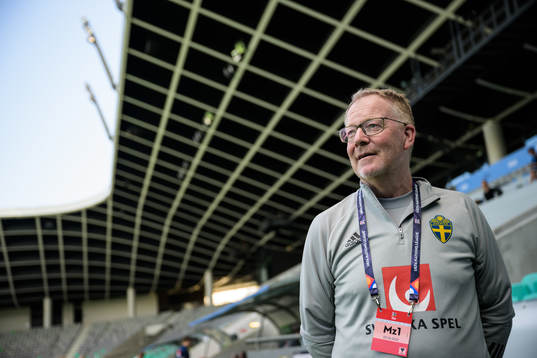 Scout Lasse Jacobsson of the Swedish national football team