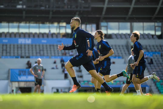 Jesper Karlström of the Swedish national football team