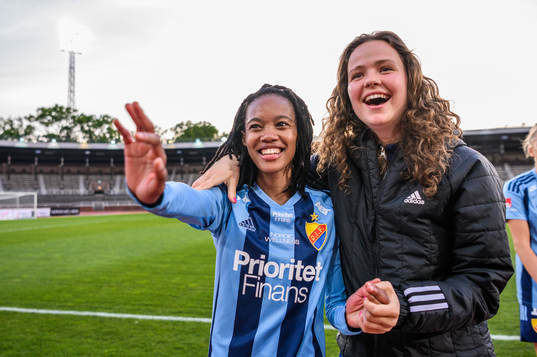 Djurgårdens Linda Maserame Motlhalo och Julia Walentowicz