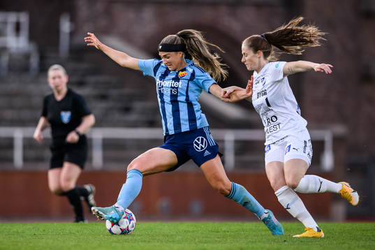 Djurgårdens Lova Lundin och Kalmars Sofia Olsson