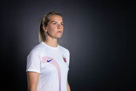 Ada Hegerberg of the Norwegian national football team poses