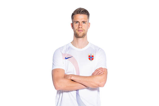 Kristoffer Ajer of the Norwegian national football team