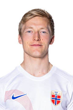 Birger Meling of the Norwegian national football team poses