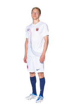 Birger Meling of the Norwegian national football team poses