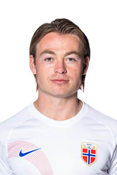 Patrick Berg of the Norwegian national football team poses