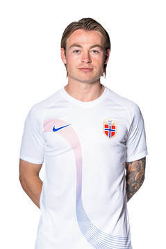 Patrick Berg of the Norwegian national football team poses