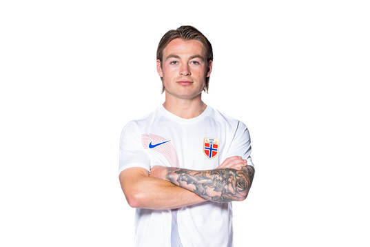 Patrick Berg of the Norwegian national football team poses