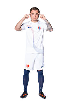 Patrick Berg of the Norwegian national football team poses