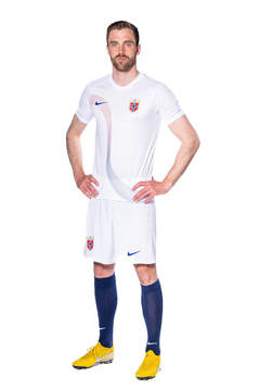 Brede Moe of the Norwegian national football team poses for