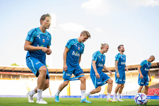 Sander Berge, Martin Ødegaard, Erling Braut Haaland and